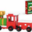 Christmas Train Building Blocks Set Compatible with Lego Advent Calendar 2025 Stacking New Toys Holiday Present Box New Year Xmas Gifts for Kids for Boys & Girls and Adults