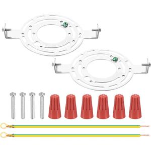 PATIKIL 145mm (5.71") Universal Light Fixture Mounting Bracket Kit, 2 Set Light Crossbar Round Ceiling Plate with Screw for Wall Light Ceiling Light Pendant Chandelier