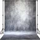 Abstract Professional Photography Backdrop for Portrait Photo Props Booth Background Photoshoot Studio with Polyester Fabric Roller Pocket on Top (8x10ft,Grey,No Stand)