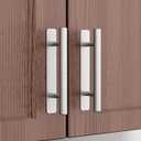 HOMOTEK 4 Pack Self-Adhesive Sliding Closet Door Handles Instant Self-Stick Cabinet Drawer Handles, Stick-On Kitchen Cabinet Pulls Furniture Handles- 5 Inch, No-Drill,Brushed Stainless Steel