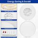 20 Inch Large Flush Mount Ceiling Light Fixture, Dimmable with Remote Control, White, Ultra Thin, 48W 4800Lumen, for Bedroom, Living Room, Kitchen, Dining Room, Home Office