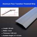 Aluminum Floor Transition Strip - 36 Inch Ramp Reducer for Doorways & Wheelchair Access - Suitable for Thresholds Under 1.6 Inch (Gray)