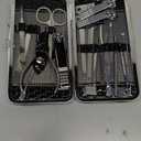 Nail Clippers Set Fingernail and Toenail Clipper Cutters, Manicure Pedicure Kit 18 Pieces Stainless Steel Professional Grooming Kits, Nail Care Tools with Luxurious Travel Case (Black)
