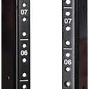 Sound Town 2-Pack 12U Steel Rack Rails, with Black Powder Coated Finish and Screws (ST-RR-12U)
