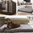 Sunheir Extra Large Waterproof Dog Bed, Jumbo Orthopedic Dog Beds with Removable Washable Cover for Large Dogs, Pet Bed Mat Egg-Crate Foam, 54"X42"X4", Grey