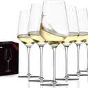 JBHO 17 oz Lead-Free Wine Glasses Set of 6, Hand Blown Durable Crystal Wine Glasses for Daily Use and Hosting Guests, Thin Rim for Serving Red and White Wine, Gift packing for any occasion, 6 Count