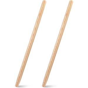 Docik 2 Pcs Shovel Handle Replacement 48" Length, 1-1/2" Diameter, Strong Hardwood Solid Ash Wood Straight Handle for Long Shovels Garden Tool