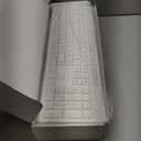 LeadsaiL White Wireless Keyboard and Mouse Combo, Full-Sized Ergonomic Computer Keyboard, 2.4GHz USB Cordless Keyboard Silent Mouse Set, 12 FN Shortcuts for Windows MacOS Laptop Computer