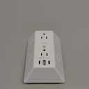 Splitter with Surge Protector and USB Charger , White