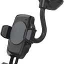 SCOSCHE WDQ2M STUCKUP Qi Car Phone Holder Windshield, Dashboard or Vent Mount | Stick Grip Suction Cup Base | Non-Magnetic | Black Charger with Car Adapter and Type-C Cable