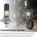 9-16V H4 LED Motorcycle Headlight Bulbs, Super Bright 3030 Chips Bulb Halogen Lamp Replacement, Waterproof High/Low Beam LED Headlight Bulb for Most Motorcycles ATVs (White)