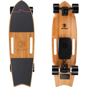 Jking Electric Skateboard Electric Longboard with Remote Control Electric Skateboard,700W Hub-Motor,16.7 MPH Top Speed,8.2 Miles Range,3 Speeds Adjustment