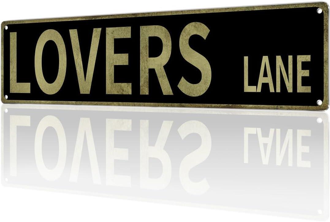 16x4″ Lovers Lane Sign, Room Decor Y2K, Vintage Street Sign, 2368 | Sassy Street Sign Posters; Bedroom, Dorm & Apartment Decor; Downtown Girl & Girly Aesthetic; Teen Room Accessories