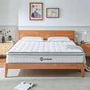 King Size Mattress, 12 Inch Pocket Spring & Memory Foam, Medium Firm, White