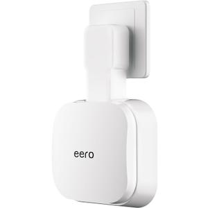 eero 7 Wall Mount, No Drill Outlet Bracket Holder Only Compatible with eero 7 Dual-Band Mesh Router, Cable Management - Space Saving (1 Pack)