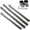 Clothes Rod for Closet Adjustable,Susenya Closet Rod Selectives 16 in - 26 in,Stainless Steel,Silver - Pack of 4