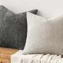 MIULEE Pack of 4 Couch Throw Pillow Covers 18x18 Inch Neutral Soft Decorative Chenille Pillow Covers Farmhouse Boho Cushion Covers for Mid Century Modern Home Decor Sofa Bedroom Living Room (18" x 18" (Pack of 4))
