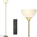 PESRAE Floor Lamp, Remote Control with Stpeless Color Temperatures and Brightness, Torchiere lamp for Bedroom, Living Room, Bulb Included