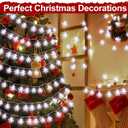 2 x TURNMEON 20 FT 50 LED Christmas Snowflake String Lights Decorations Waterproof Battery Operated Snowflakes Fairy Lights with Timer for Indoor Outdoor Xmas Party Tree Home Winter Holiday Garden Decor (Cool White)