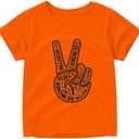 Unity Day Anti Bullying Orange Shirt Children Be Kind T-Shirt Gesture Inspirational Letter Quotes Pattern Children Tee Top, 12 Months