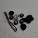 OwnMy 50mm x 18mm Set of 4 Luggage Suitcase Replacement Wheels, Rubber Swivel Caster Wheels Bearings Repair Kits (Black)