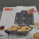 DASH Multi Mini Waffle Maker - Four 4 Waffle Molds, Nonstick Waffle Iron with Quick Heat-Up, Nonstick Surface - Perfect Mini Waffle Maker for Kids and Families, Just Add Batter (Graphite)