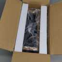 Rpzloila Flush Mount Ceiling Light Fixture for Kitchen Hallway, 2Light Close to Ceiling Light with Black Metal and Wood Design, Rustic Farmhouse Ceiling (Bulb not Included)