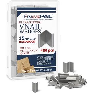 V Nails for Hardwood Picture Frames - 15mm (9/16 Inch) - [400 V-Nail Pack, Loose] - Ultra Strong Vnail Wedges for Picture Framing - Joining Picture Frame Corners