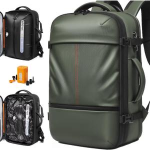 IKYWT Vacuum Seal Backpack Travel with Ultra-Power Pump, 80L Expandable Travel Backpack with Vacuum System w/TSA Lock