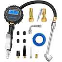 Digital Tire Inflator Gauge  250 PSI, Stainless Braided Hose, Lock-On Swivel Chuck, Quick Coupler, 0.1 Accuracy for Car, Truck, SUV, RV, Bike  Heavy Duty Air Tool