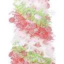 5FT Artificial Pencil Christmas Tree, Red Green White Pop Up Small Christmas Tinsel Tree, for Home Holiday Porch Fireplace Xmas Indoor Party Decoration.