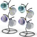 Beesini 2 Pack Mug Holder, Metal Coffee Mug Holders Tree, Decorative Mug Rack, Mug Cup Tree for Kitchen Decor Organizer, Black