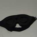 Sleep Eye Mask for Men Women, Sleeping Mask for Side Sleeper, Travel Blackout Night Blindfold Eye Shade Cover with Adjustable Strap (Black)
