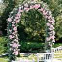 10PCS Fake Rose Garland, 7.5Ft Artificial Vines Flowers Hanging Rose Vine forfor Table Wedding Backdrop Arch Wall Party Mantle Festival Decor (Pink)