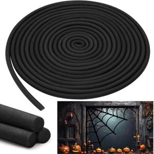 Frienda Foam Noodle Rope 40 ft 5/8 Inch Pool Noodles Tube Craft Versatile Foam Rod Rope Cylinder for Modeling, DIY Arts and Crafts Supplies(Black)