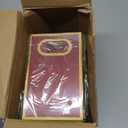 AmazingSpark 50 Pcs Burgundy Gold Mini Gift Bags Bulk 6.3 x 3.9 x 2.8 Inch Party Favors Elegant Small Gift Bags with Handles and Ribbon Bows for Wedding Birthday Bridal Baby Shower Party Favors
