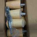 Txcucc 8 Pieces Furniture Couch Legs 3 Inch Round Solid Wood Sofa Legs Natural Wooden Couch Legs Replacement Legs for Armchair, Cabinet, Chair, Footstool, Mid Century Modern Dresser, Natural Wood…