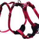 Escape Proof Dog Harness Medium Sized Dog, No Pull Front Clip Dog Harness, Adjustable, Durable, Breathable Pet Vest, No-Choke Harness for Large Dogs Outdoor Walking Training (Rose Red, S) (Small(Pack of 1))