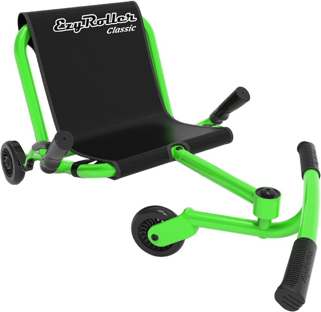EzyRoller Classic Ride On Scooter for Kids Ages 4+ (Lime Green)