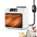 600W Dog House Heater,Anti-Bite Cord Heated Dog House,Wall-Mounted Dog HeaterKeep Your Pet Warm and Happy UL Tested for Safety (white)