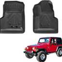 All Weather TPE Front Floor Mats for 1997-2006 Jeep Wrangler TJ Accessories (for 1997-2006 Jeep Wrangler TJ/LJ Front Floor Mats 2 Pcs)