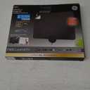 GE Ultra-Thin Amplified TV Antenna, 4K Ready 1080P Digital HDTV UHF VHF, Long Range Indoor TV Antenna, Amplifier with LTE Filter, Reversible Black/White Finish, 48862