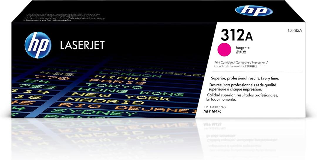 HP 312A Magenta Toner Cartridge | Works with HP Color LaserJet Pro MFP M476 Series | CF383A