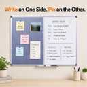 48x36 Large Magnetic Combo Board-Dry Erase Whiteboard & Grey Bulletin Board