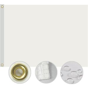 AZCOVER White Flag 2x3 FT, Blank Flags Small, Heavy Duty Polyester DIY Blank Flag with 2 Brass Grommets, Custom Small Banner for Boat, Patio, Garden, Yard Decoration
