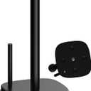 Paper Towel Holder Countertop, Stainless Steel Paper Roll Holder with Weighted Base Suction Cups, One-Handed Operation Standing Paper Towel Holder for Kitchen Bathroom (Matte Black)