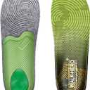 WalkHero Plantar Fasciitis Insoles - Medium Arch Support Inserts for Men & Women with Comfort Cushion | Orthotic Inserts to Relieve Foot Pain and Provide Shock Absorption (Green) Mens 11-11 1/2