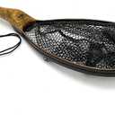 Wooden Small Stream Net, Compact, Lightweight Hardwood Net with a Fish-Friendly Clear Rubber Basket; Ideal for Brush-Choked Creeks