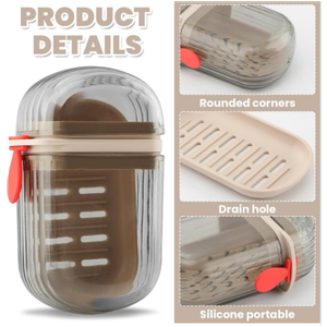 Travel Soap Case, Leakproof Soap Container with Lid, Bar Soaps Holder for Bathroomsshowers, Gyms, Efficient Drainage and Leak-Proof Seal Ensure Soaps Stays Dry(COLOR:8 pcs)