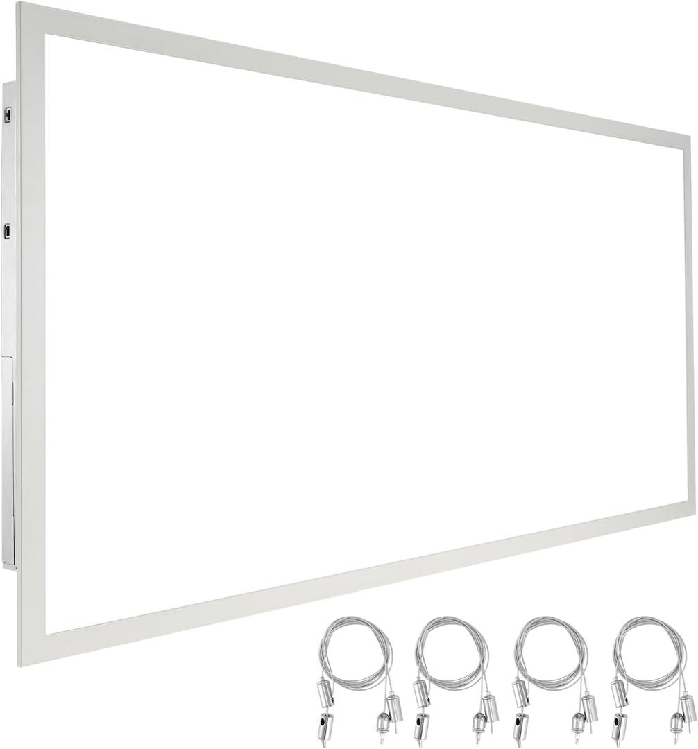 VEVOR 2 x 4 FT LED Panel Light, 50W, 6000LM LED Flat Ceiling Lighting Fixture, Surface/Recessed/Drop Mount with Adjustable Brightness Adjustable Color Temperature, 1.4-Inch Ultra-Thin, for Home Office